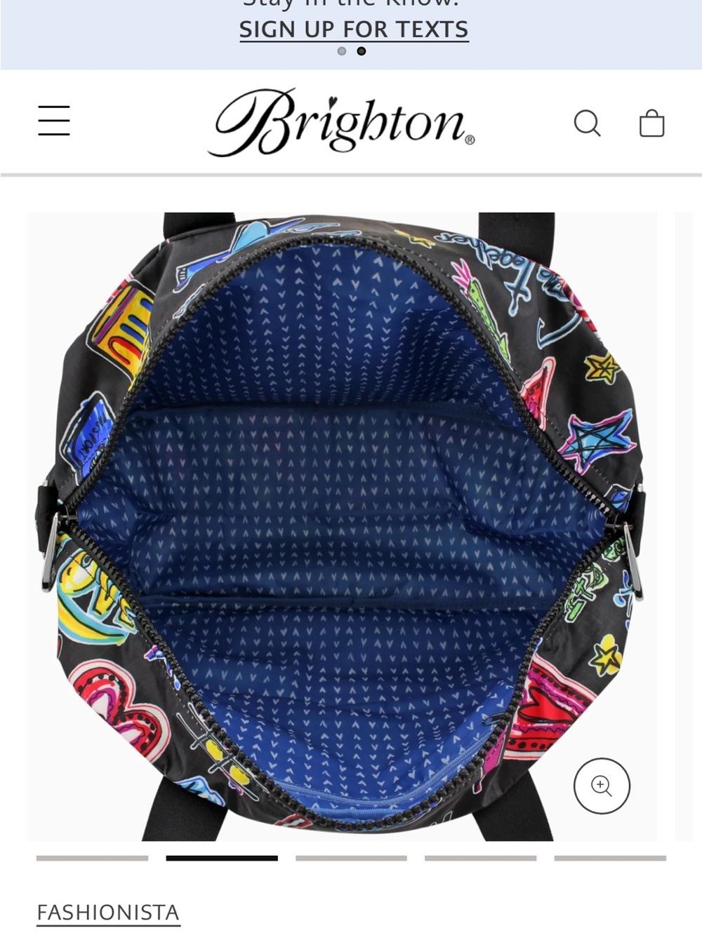 Brighton Love Scribble Jetsetter Duffle - Picture 3 of 10